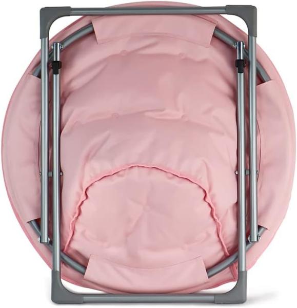 Folding Moon Chair - Large Saucer UFO Chair with Collapsible Metal Frame, Moon Round Camping Chair