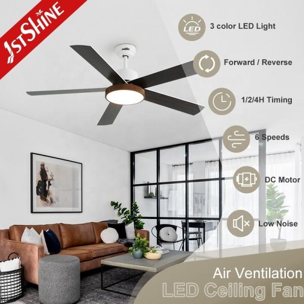 OEM LED Ventilador de teto 54 polegadas 6 velocidades controle remoto Dimmable luz 3 opções de cores