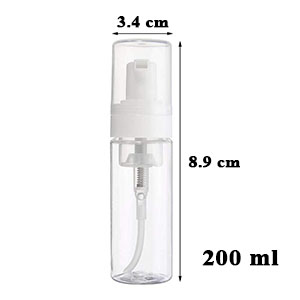 Foaming Dispenser Bottle, Travel Spray Bottle Container Cosmetics Bottle Transparent Dry Powder Spray Bottle