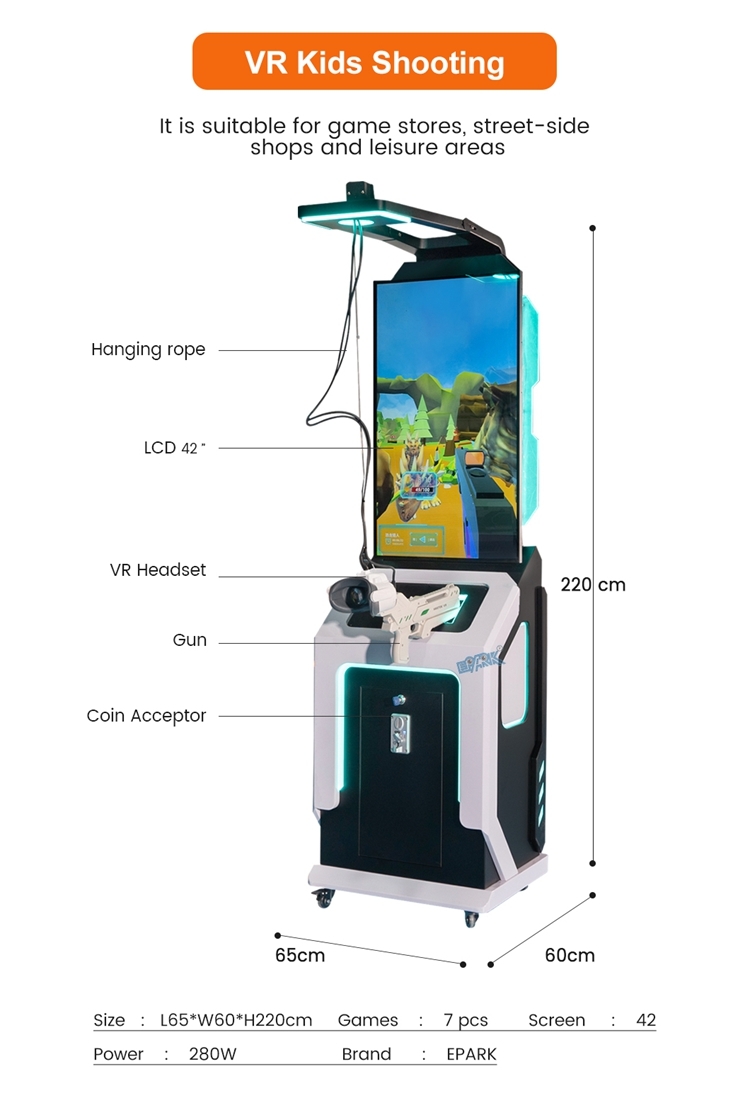VR Kids Interactive Game Machine for Entertainment
