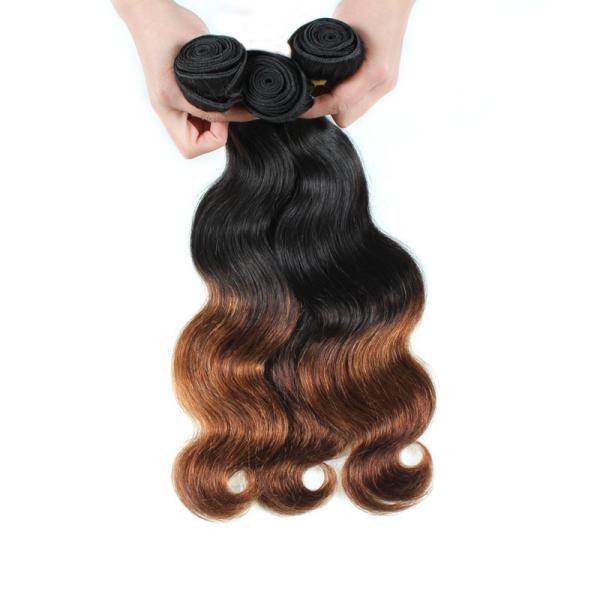 Body Wave virgin peruvian human hair weft color ombre color 1B/30