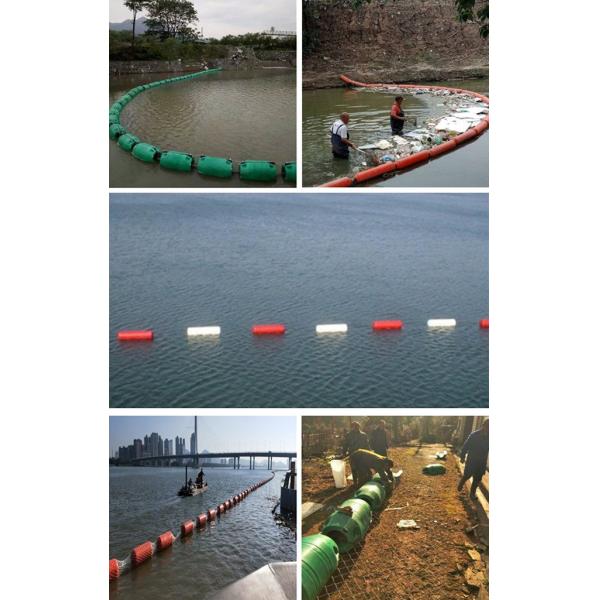 Sistema de barreira flutuante de segurança laranja Serra circular para aplicações offshore