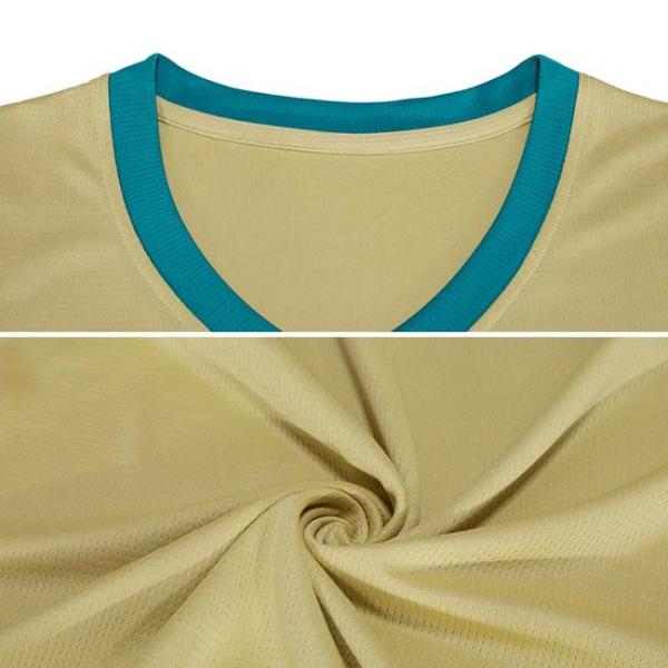 Yellow Blue Loose Football Training Tracksuits Sweat Absorbing Youth Sports Jersey