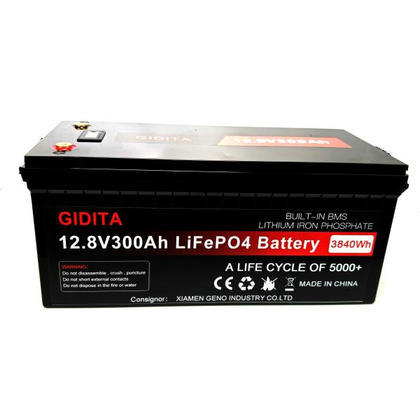 12.8V 300Ah LiFePO4 Solar Power System Battery 522*269*220mm