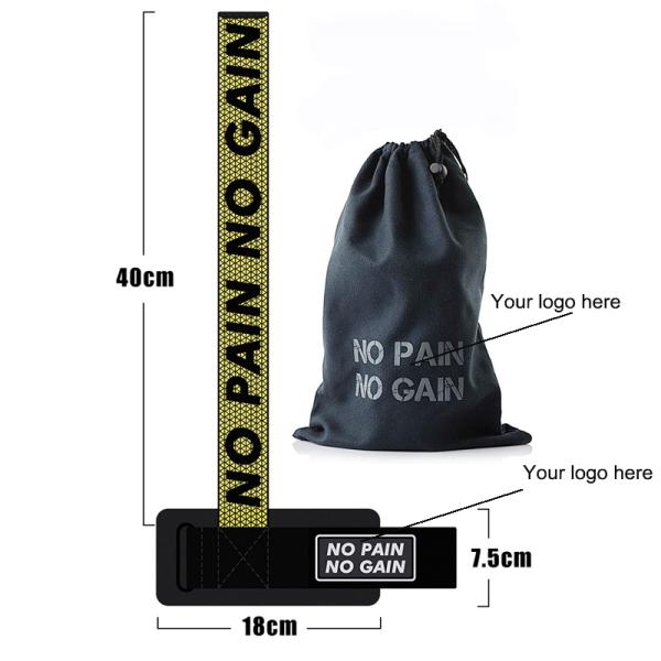 54cm Cotton Deadlift Weight Lifting Wrist Straps Neoprene Pad 38mm