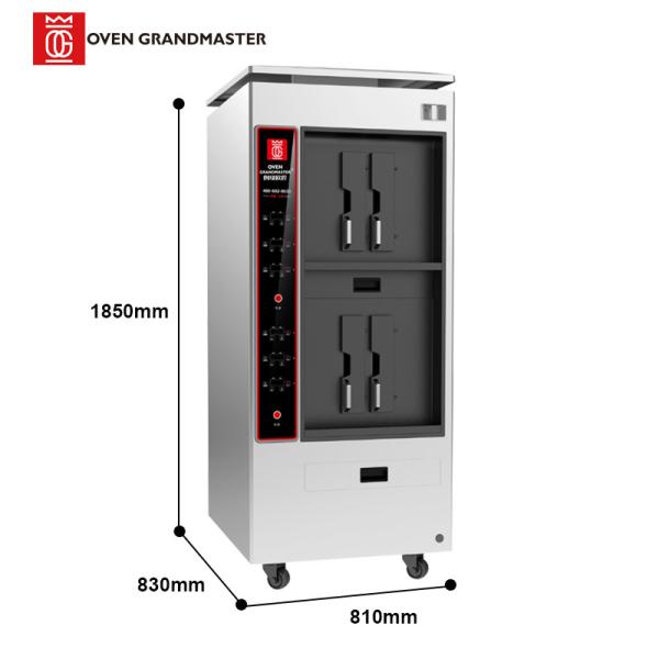 Máquina elétrica da grade dos peixes do restaurante das grades da dupla camada 4
