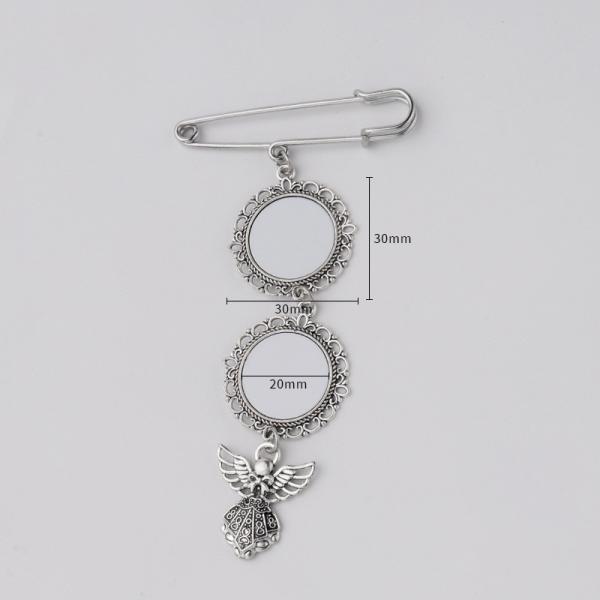 Sublimation Blank Metal Brooch Pendants Sublimation Brooches Pendant