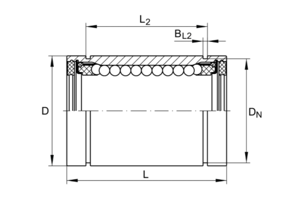 Вес размера 25x40x58 ведущего подшипника KB2558PP KB25-PP линейный 0,162 KG