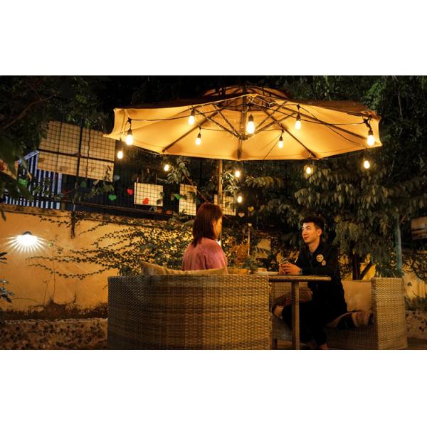 15M 48FT 15pcs S14 Outdoor Waterproof Lamp String Head Festival Decoration Outdoor Waterproof Lamp String