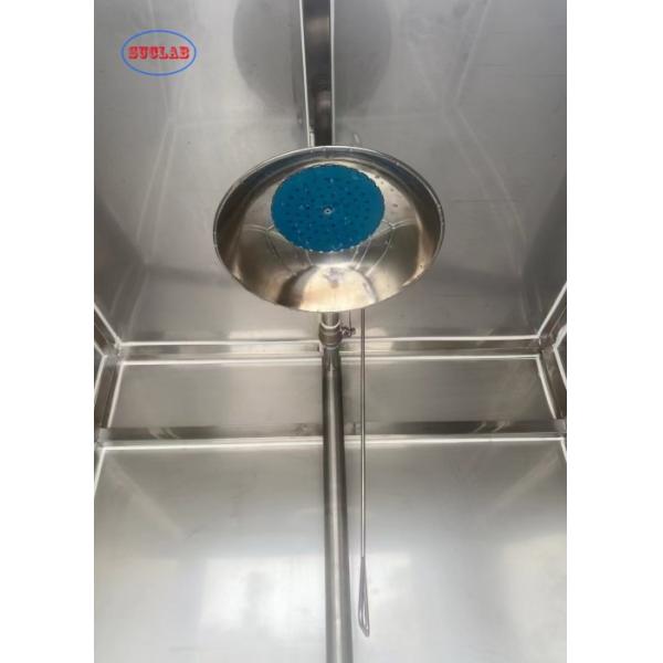 1.2 Pounds Weight  Emergency Shower Cabin Manufacturers with Screw Mount Installation and 90 Degrees Swing Ceramic Headwork