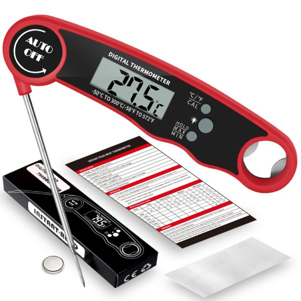 Hot Sale Stainless Steel Electronic Thermostat for Kitchen ODM Folding Probe for Precise Control Baking Barbecue Food