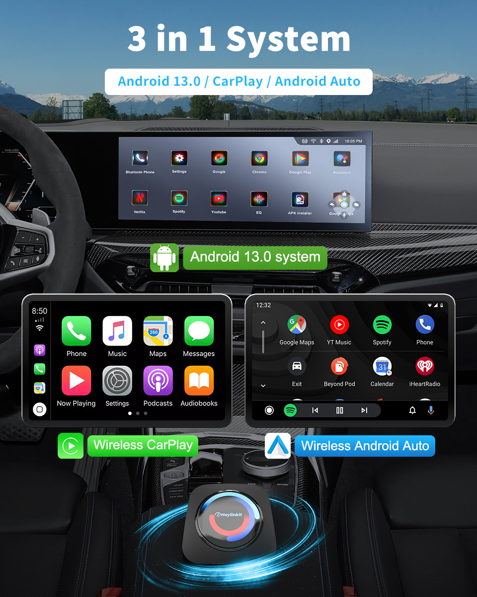 Carsmart BMW AI Box Carplay Adapter Android 13 Customized