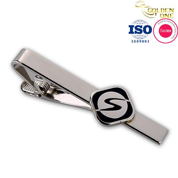 Men Custom Tie Clips , Metal Tie Clip  Gold Plated Blank Cufflinks For Business Gifts