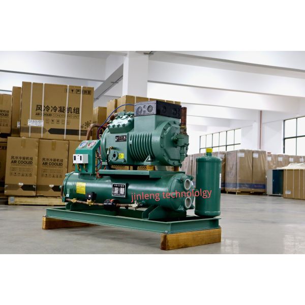 6P Industrial Water Cooled Condensing Unit | Semi-Hermetic Compressor for Chiller & Process Cooling