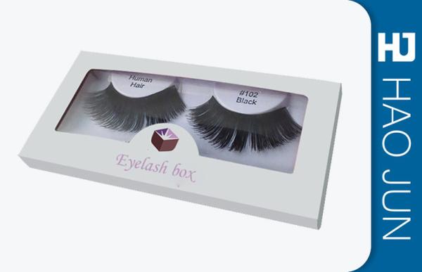 Book Style Cosmetic Paper Boxes Custom Eyelash Boxes With PVC Window