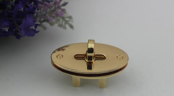 Fashion new style oval shape zinc alloy gunmetal color bag turn locks