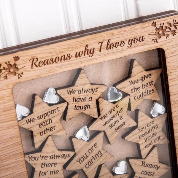 Personalised Mothers Day Gift from Daughter Unique gift for Mum Things wooden  Frame from Children