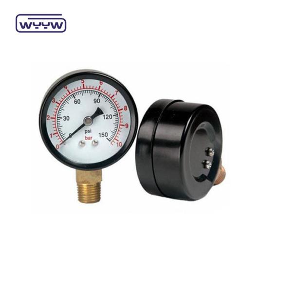 Dry Pressue Gauge Vertical 2.5 Air Pressure Gauge Bar Psi Double Scale