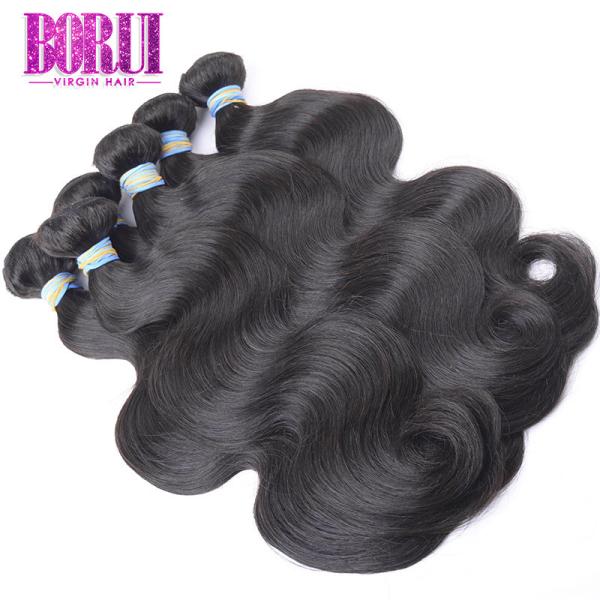 No Smell Brazilian Remy Human Hair , Human Hair Weft Bundles Body Wave