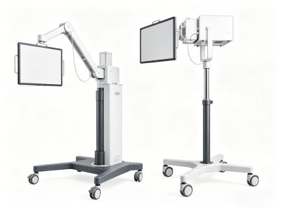 Mobile Vertical X-ray Bucky Stand - Adjustable Height DR Panel Holder for Hospital/Clinic