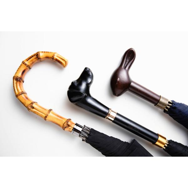 OEM Wooden J Handle Umbrella Head , Curved Umbrella Handle UV Protection