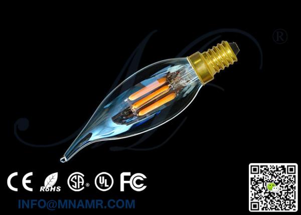 LED Bulb C32 Tipped Clear Glass 120v 240v E14 1w 2w 3w 4w 6w Candle Bulbs 3000k for Chandelier Lights