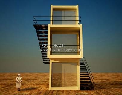 Waterproof a casa modular moderna firme com boa isolação, casa empilhada do recipiente