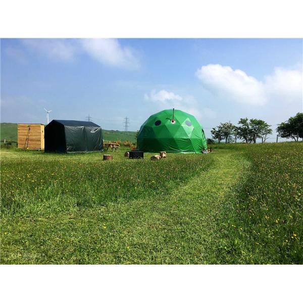 7m Geodesic Glamping Dome Tent Hotels PVC Cover With Insulations Facility
