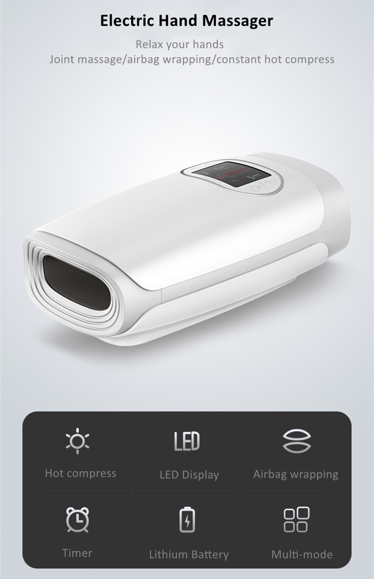 Терапия руки воздушного давления Massager 2200mAh руки горячего обжатия бесшнуровая электрическая