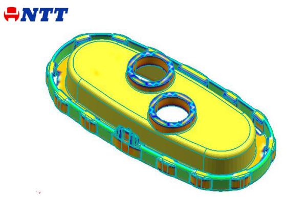 Steel Cavity Dual Shot Injection Molding PP / TPET Transparent Plasitc Part
