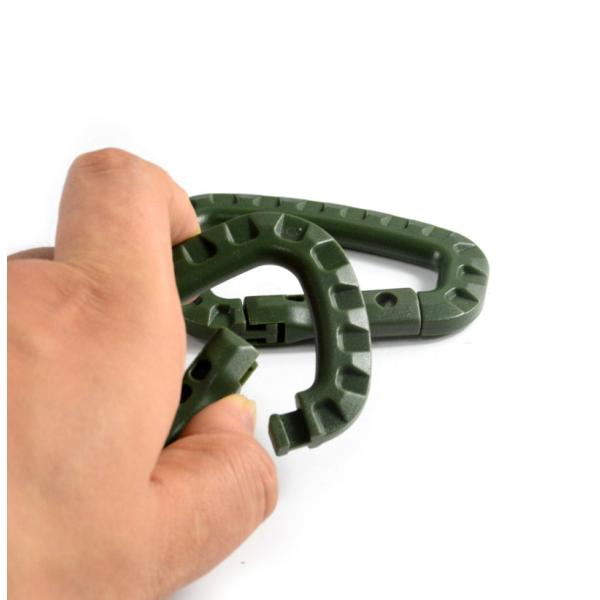 US Initial Payment Tactical D-Ring Molle Clip Keychain Lightweight Plastic Carabiner