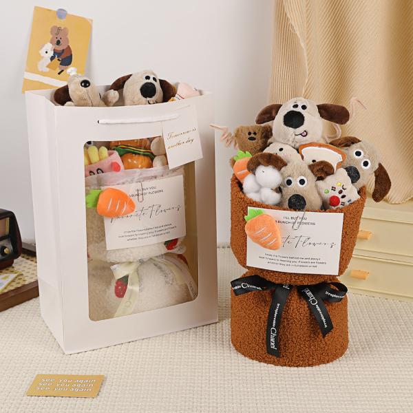 Bouquet de poupée en boucle pour petite amie Bestie Enfants Journée de l'étudiant Cadeau 520 Cérémonie d'adulte