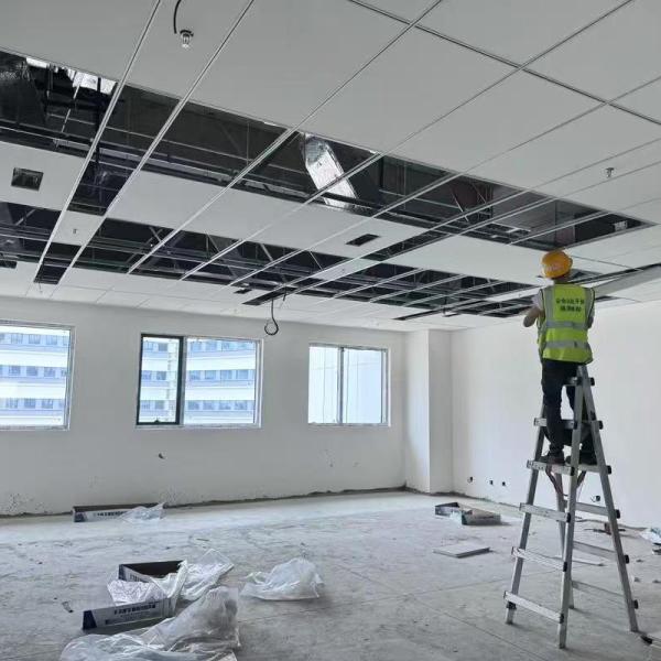 603x603mm 600x1200mm Mineral Fiber Ceiling Board / Durable Moistureproof Gypsum Mineral Wool Sheets Tiles