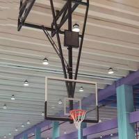 Le pliage électrique de cercle de basket-ball de panneau arrière de verre trempé a suspendu