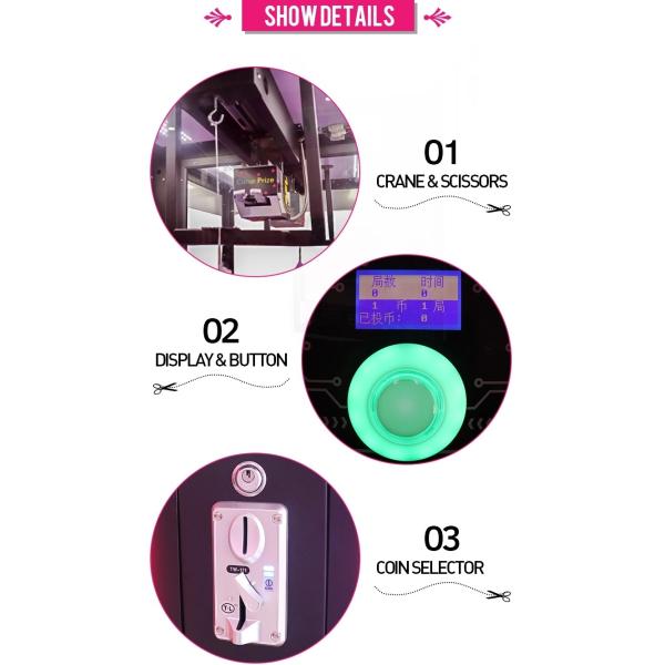 Scissors Cut Ur Prize Shear Dolls Gift Vending Machine Coin Operated For Kids Playground