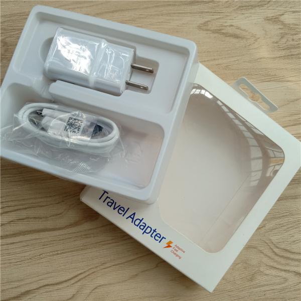  S6 Micro Usb Phone Wall Charger EU US Plug 9V 1.67A With 1.2m Cable