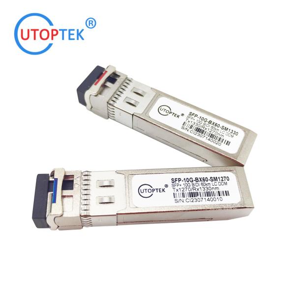 10Gb/s SFP+ SM Bidi LC 60km 1270/1330nm Fiber optical sfp transceiver module for cisco/huawei