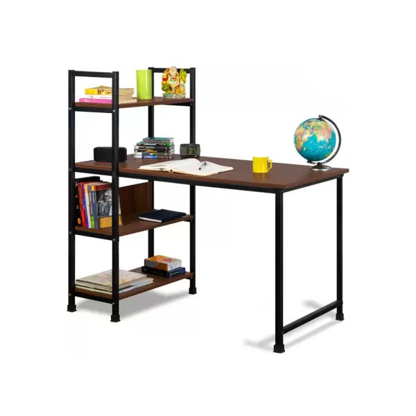 Living Room Furniture Vintage Soho L Shape Wood Frame Study Workbench with Metal Legs