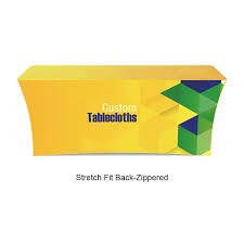 Promotional Fitted Stretch Trade Show Tablecloths For 123 * 61 * H 74 Cm Table