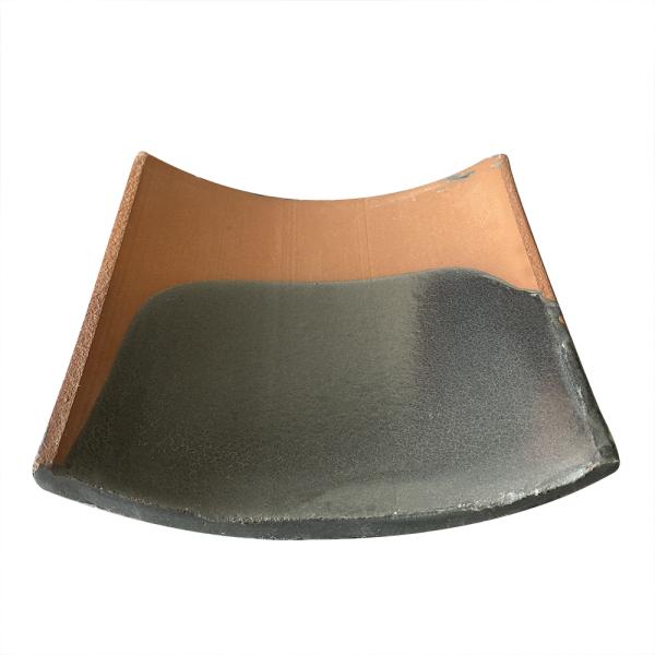 Antigua arcilla acristalada Edificio tradicional chino tejas de techo de la casa gris oscuro