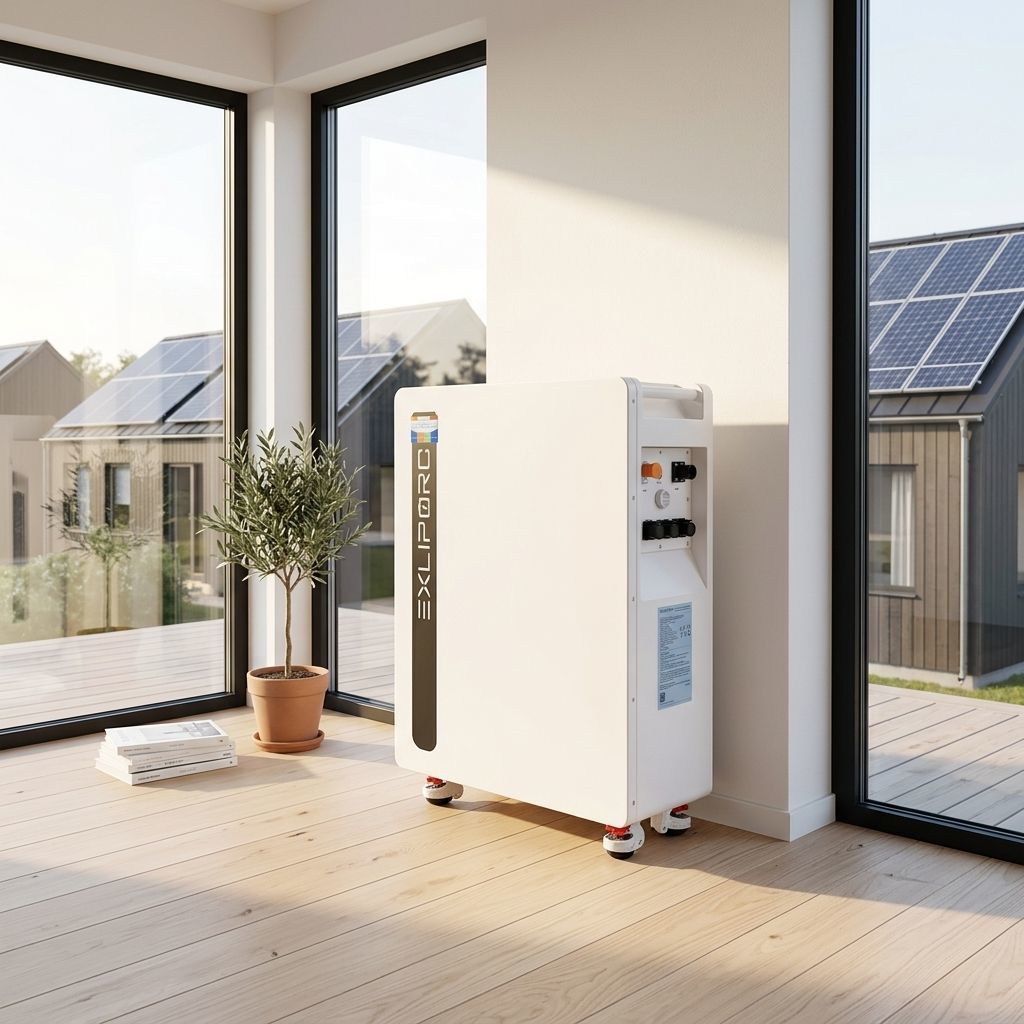 EXLIPORC 16kWh IP65 Outdoor Battery - [Thailand Stock] Install Anywhere: Garden, Wall, or Carport