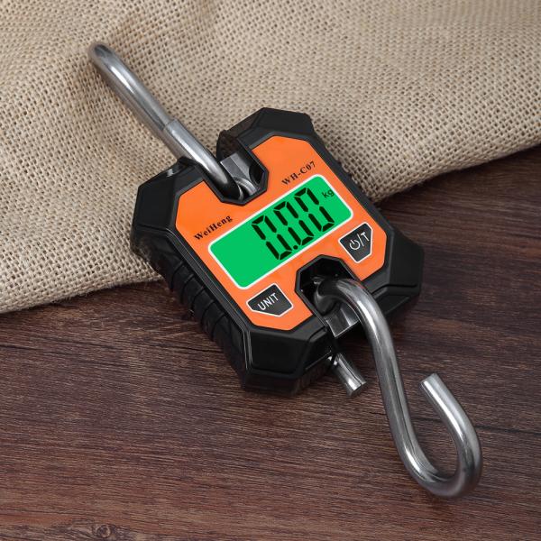 Black Portable Peak Weighing Scale Max Capacity 100 KG Electronic Digital Hook Hanging Scale with Performance and Portability