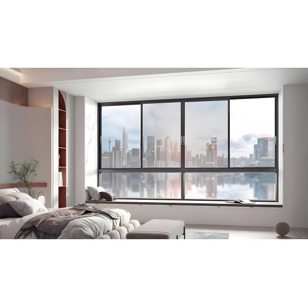 Ventanas correderas con marco de aluminio GC90 Ventanas correderas de aluminio anodizado comercial