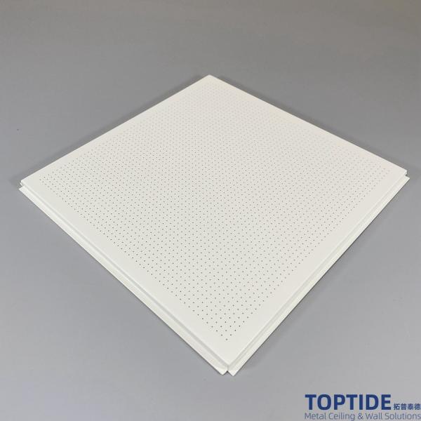 Decorative Steel T24 Lay In Perforated Ceiling Planks Exterior Corrugated Metal Ceiling