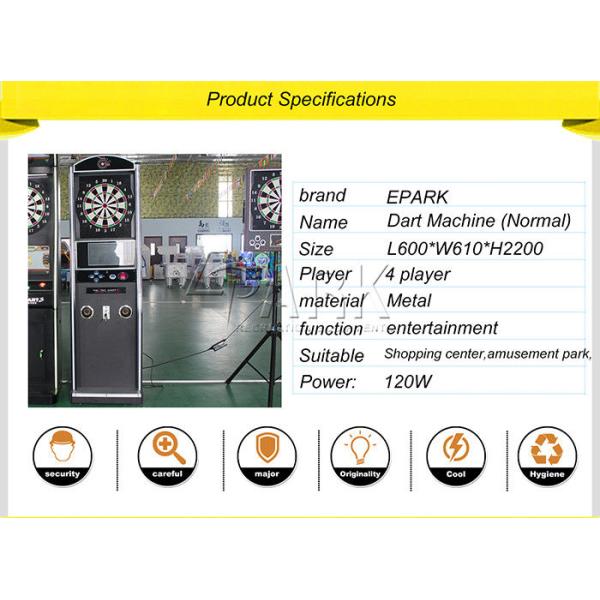 Metal Material Coin Operated Electronic Dart Machine For 4 Players