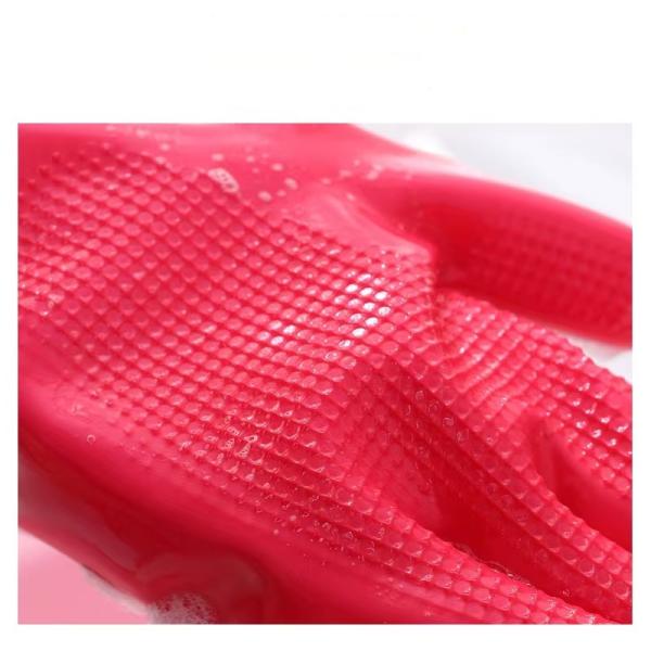 Résistance chimique bicolore industrielle du gant 30-32CM de latex jaune rouge