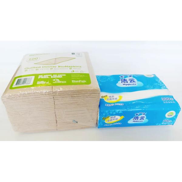 Automatic Smart Feeding Mitsubishi Paper Napkin Packing Machine 3D Packing