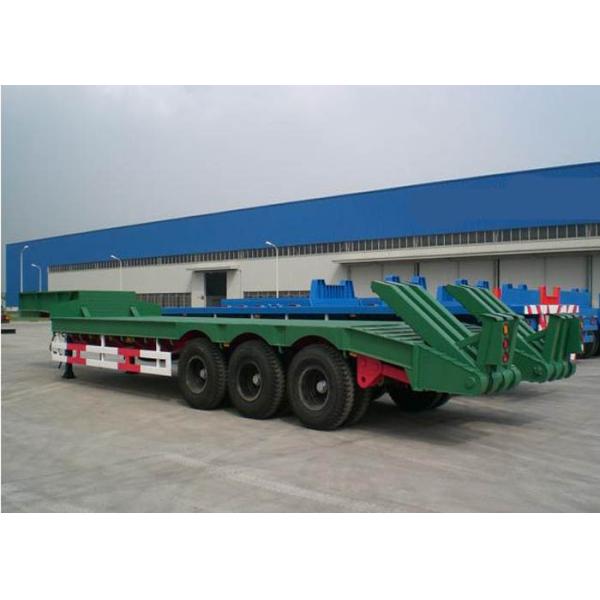 75 tonnes de 17m Lowbed semi de camion de remorque, tri remorques semi à plat d'axe