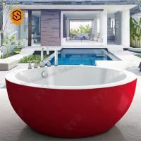 da banheira artificial da pedra de 180cm círculo vermelho Matte Waterproof Repairable 300C