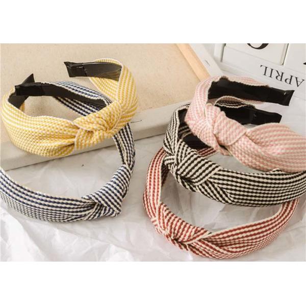 GLH005 Simple cross check headband women's wide version of crimped knot headband hair accessories wholesale